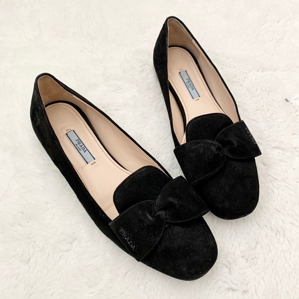 Prada bow flat sz 38